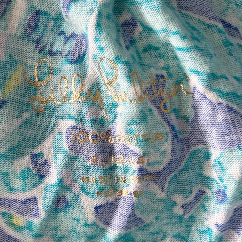 Lilly Pulitzer Limited Edition Girls Tortuga Time Cotton Dress XL - Picture 9 of 10